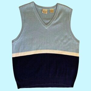 EP Pro Blue & White Sleeveless Golf Sweater Vest